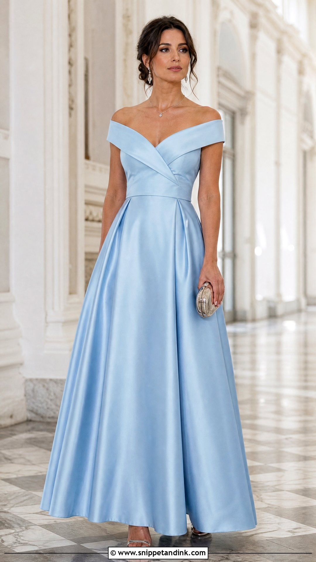 Irene Princess Blue Satin Gown - Snippet and Ink - 20 Irene Princess Ideas