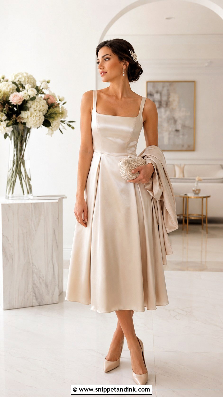 Irene Princess Satin Midi Dress - Snippet and Ink - 20 Irene Princess Ideas