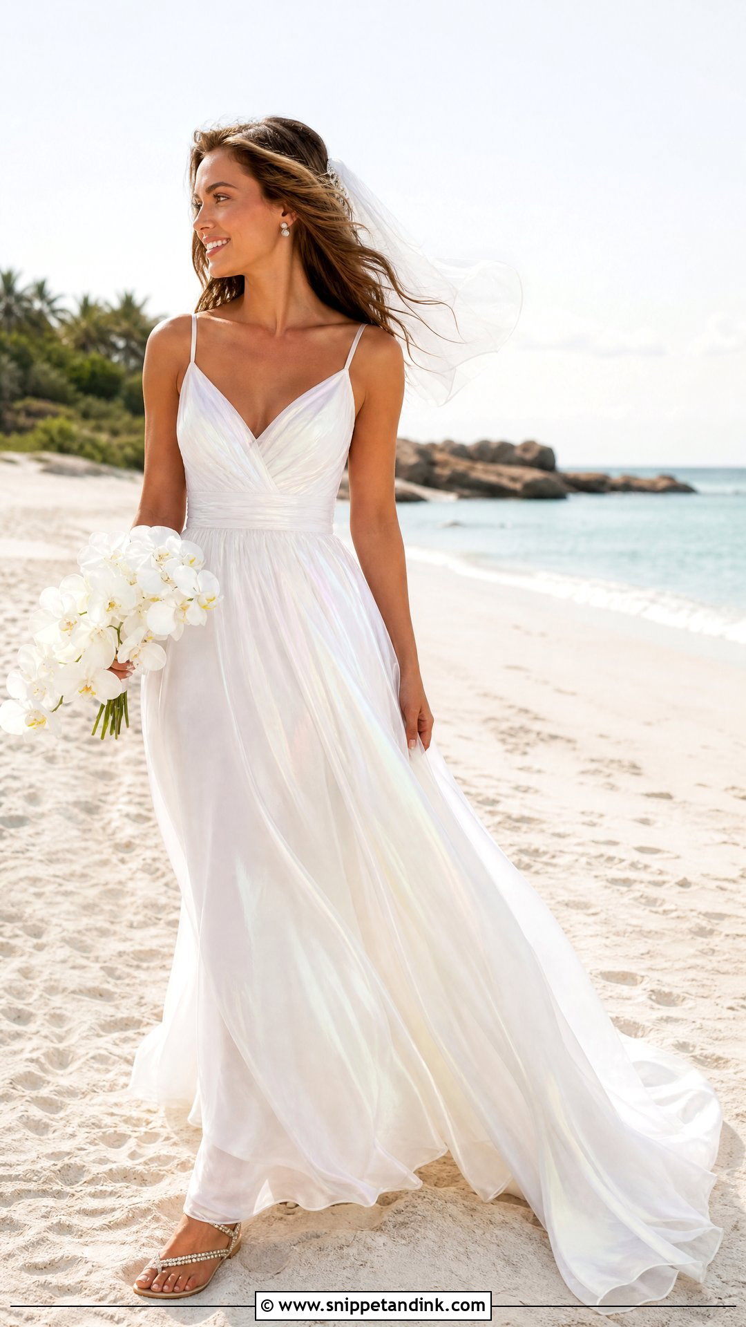 Iridescent Beach Wedding Dress - Snippet and Ink - 25 Iridescent Wedding Dress Ideas