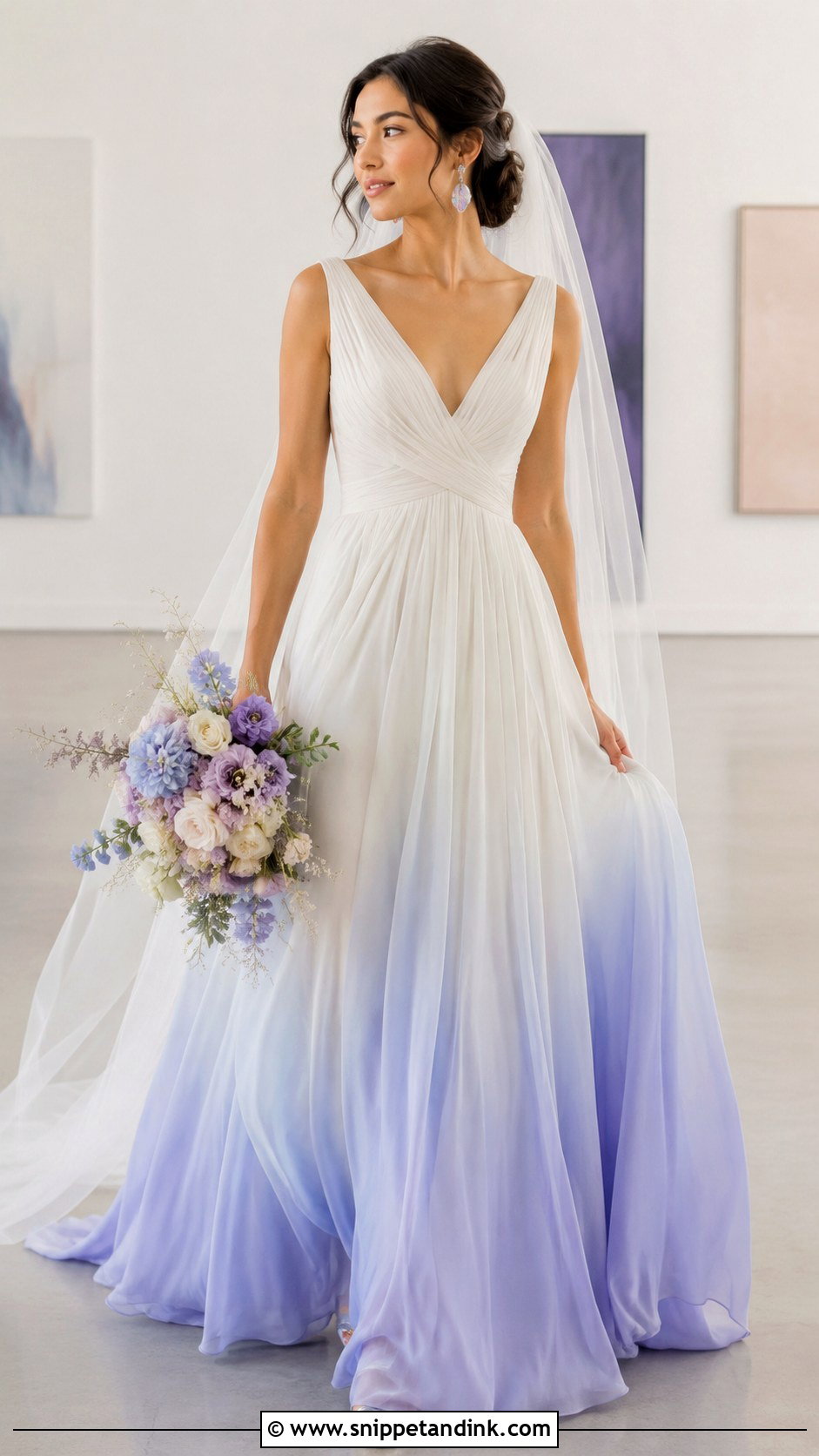 Iris Ombre Wedding Dress - Snippet and Ink - 20 Greek Goddesses Wedding Dress Ideas