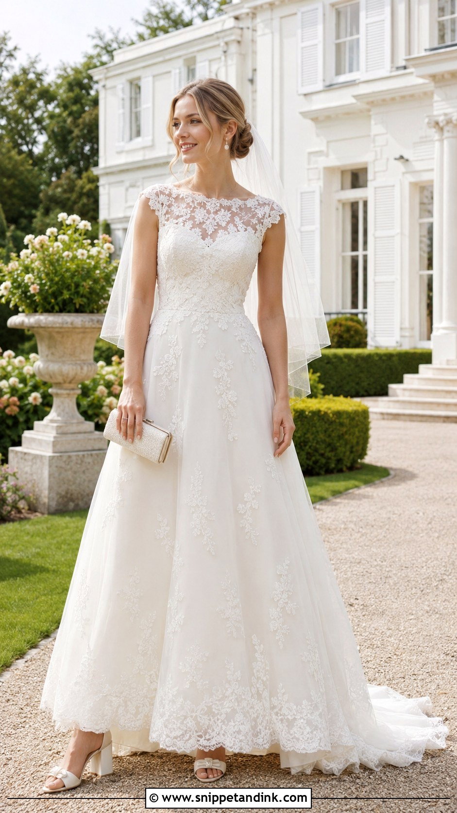 Irish Lace A Line Wedding Dress - Snippet and Ink - 20 Irish Wedding Dress Ideas
