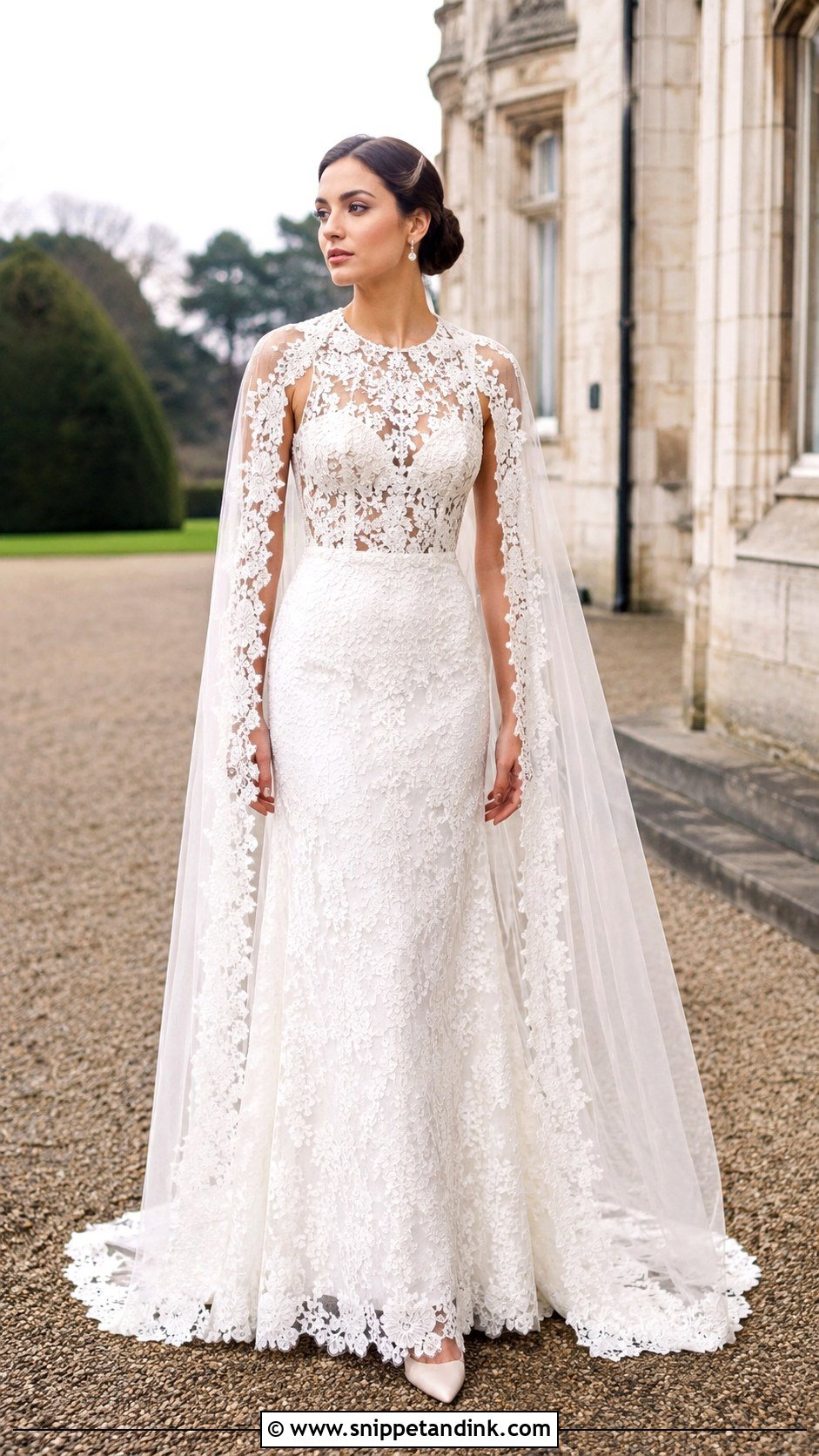 Irish Lace Wedding Dress With Cape - Snippet and Ink - 20 Irish Lace Wedding Dress Ideas