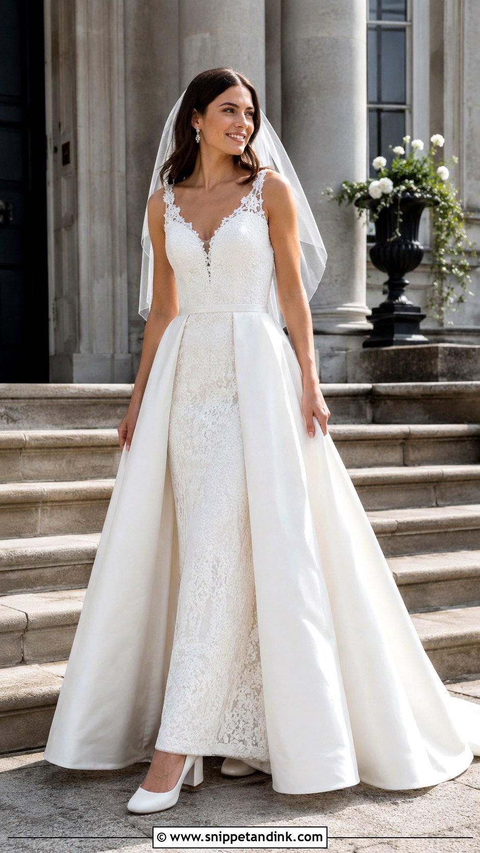 Irish Wedding Dress With Detachable Overskirt - Snippet and Ink - 20 Irish Wedding Dress Ideas