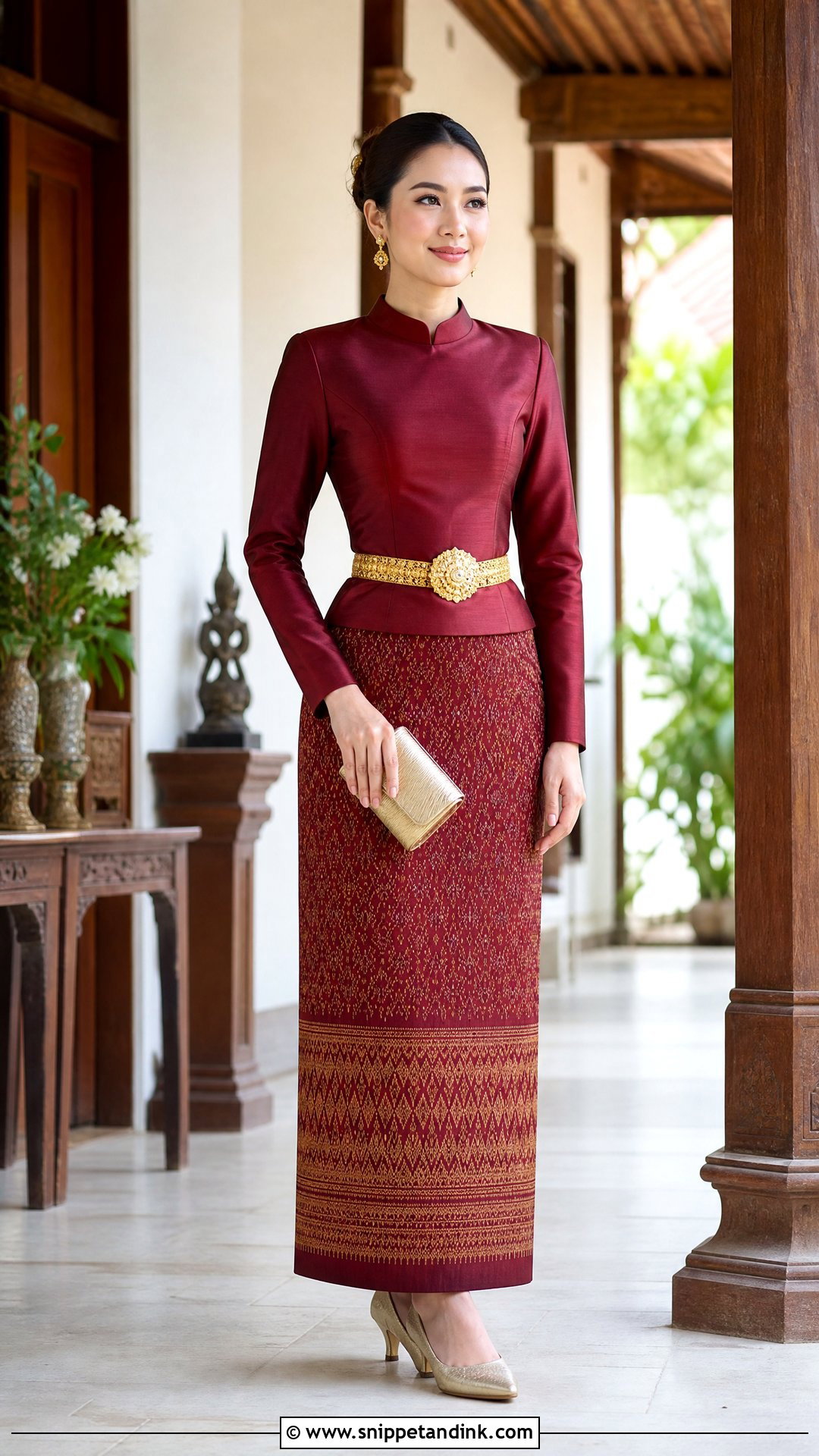 Isan Mudmee Silk Wedding Dress - Snippet and Ink - 20 Traditional Thai Wedding Dress Ideas