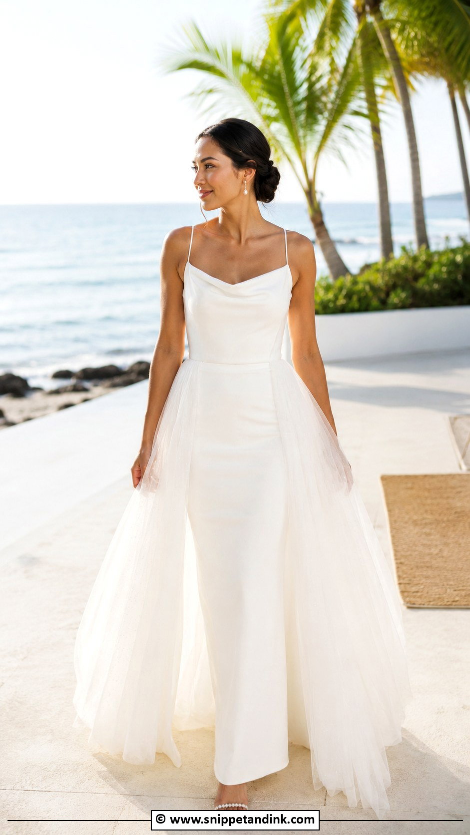 Island Wedding Detachable Skirt Dress Outfit - Snippet and Ink - 25 Island Wedding Dress Ideas