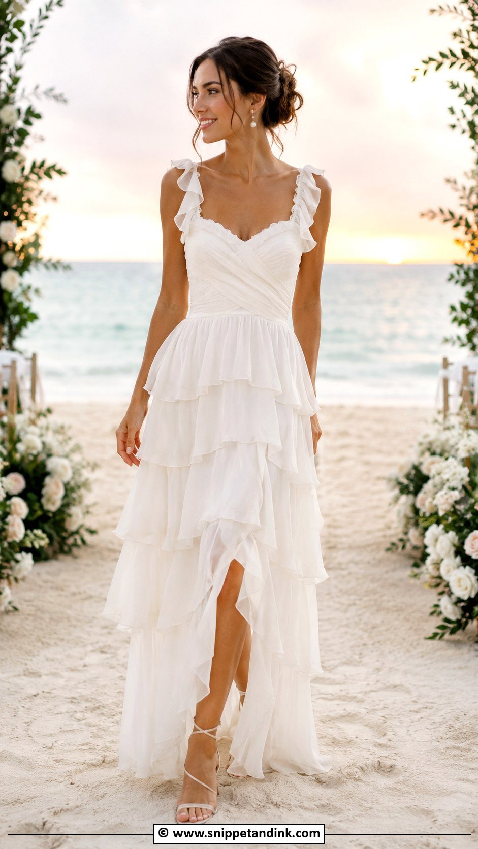 Island Wedding Ruffle Dress Outfit - Snippet and Ink - 25 Island Wedding Dress Ideas