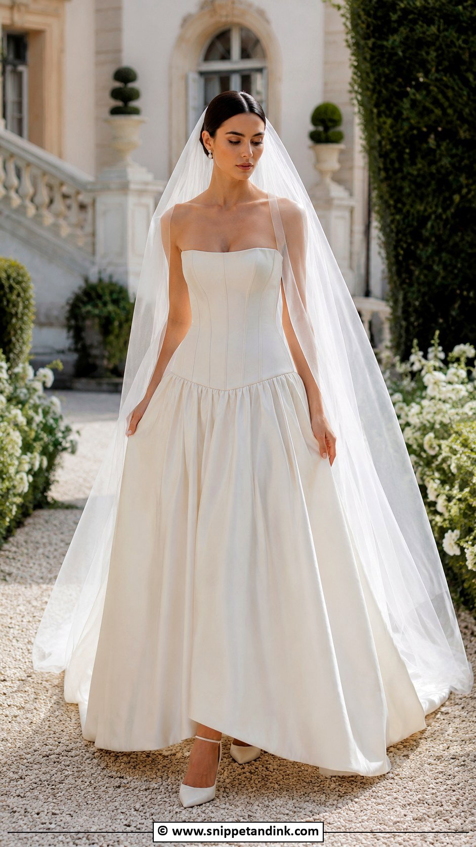 Italian Drop Waist Wedding Dress - Snippet and Ink - 30 Italian Wedding Dress Ideas