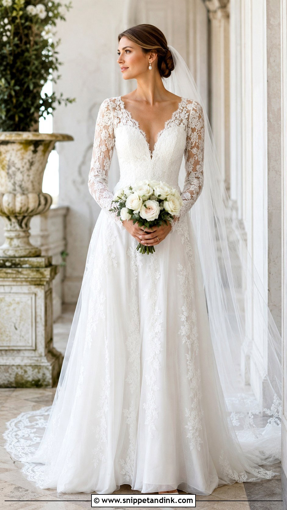 Italian Long Sleeve Wedding Dress - Snippet and Ink - 25 Italian Style Wedding Dress Ideas