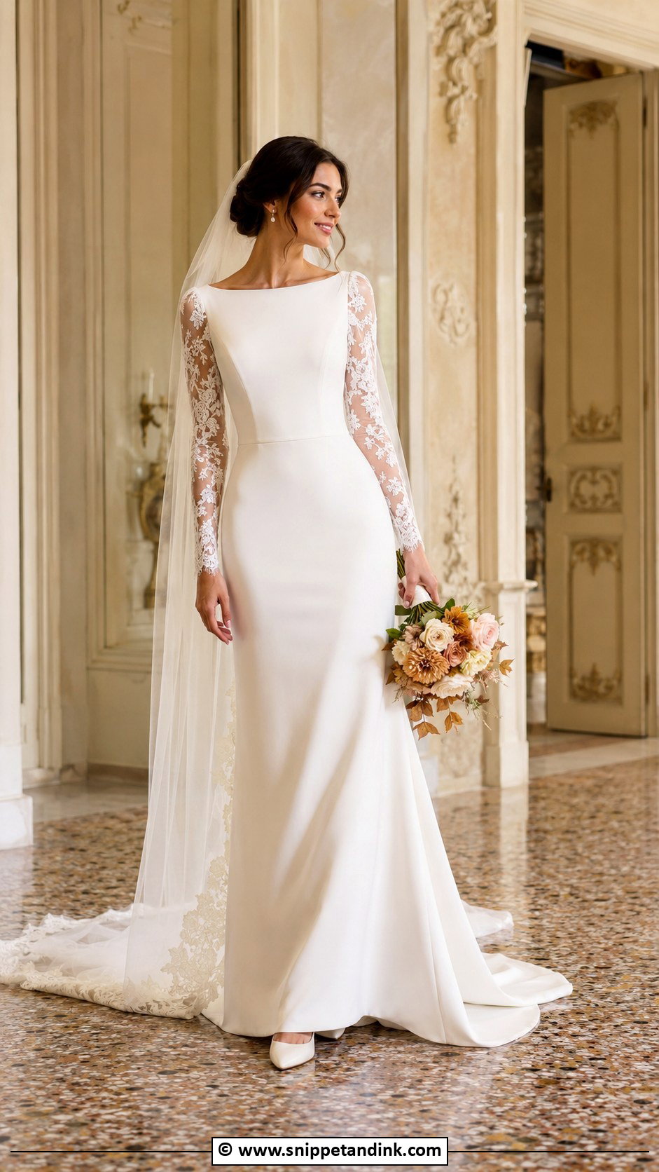 Italian Long Sleeve Wedding Dress - Snippet and Ink - 30 Italian Wedding Dress Ideas