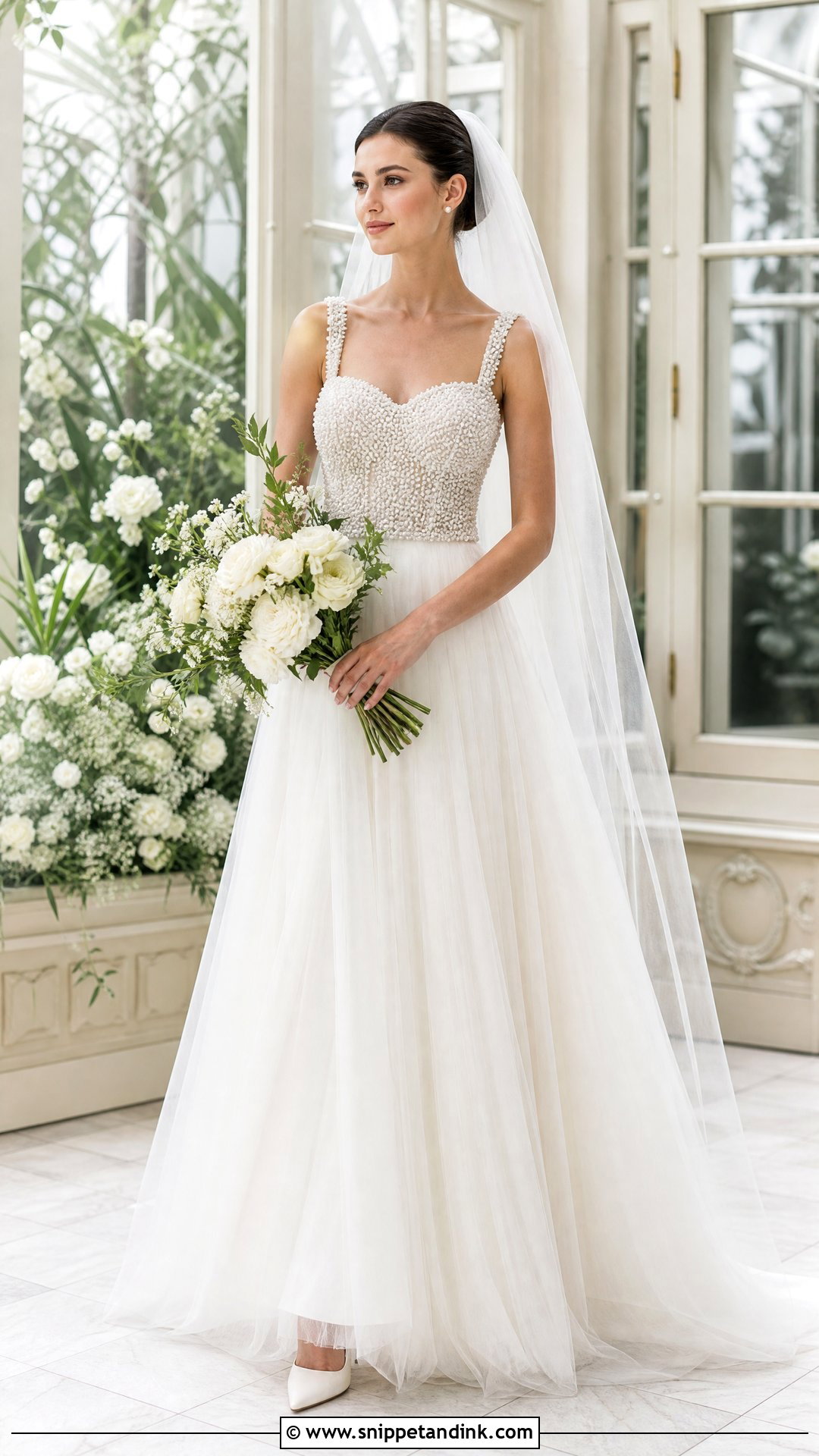 Italian Pearl Embellished Wedding Dress - Snippet and Ink - 20 Italian Wedding Dresses