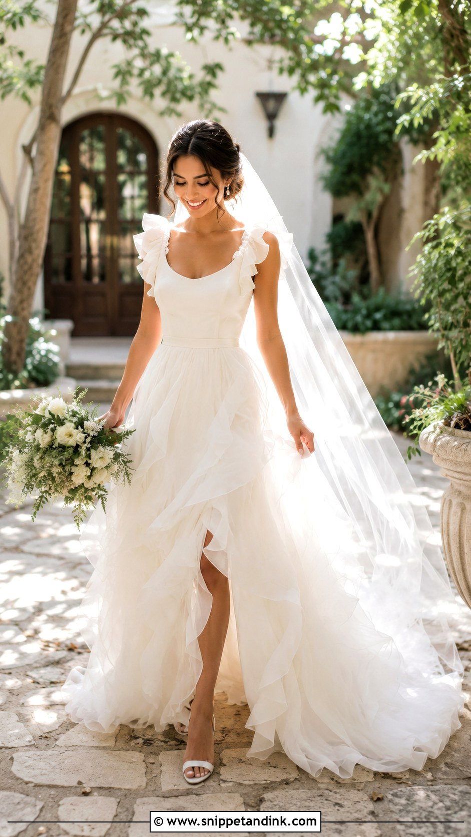 Italian Ruffle Wedding Dress - Snippet and Ink - 25 Italian Style Wedding Dress Ideas