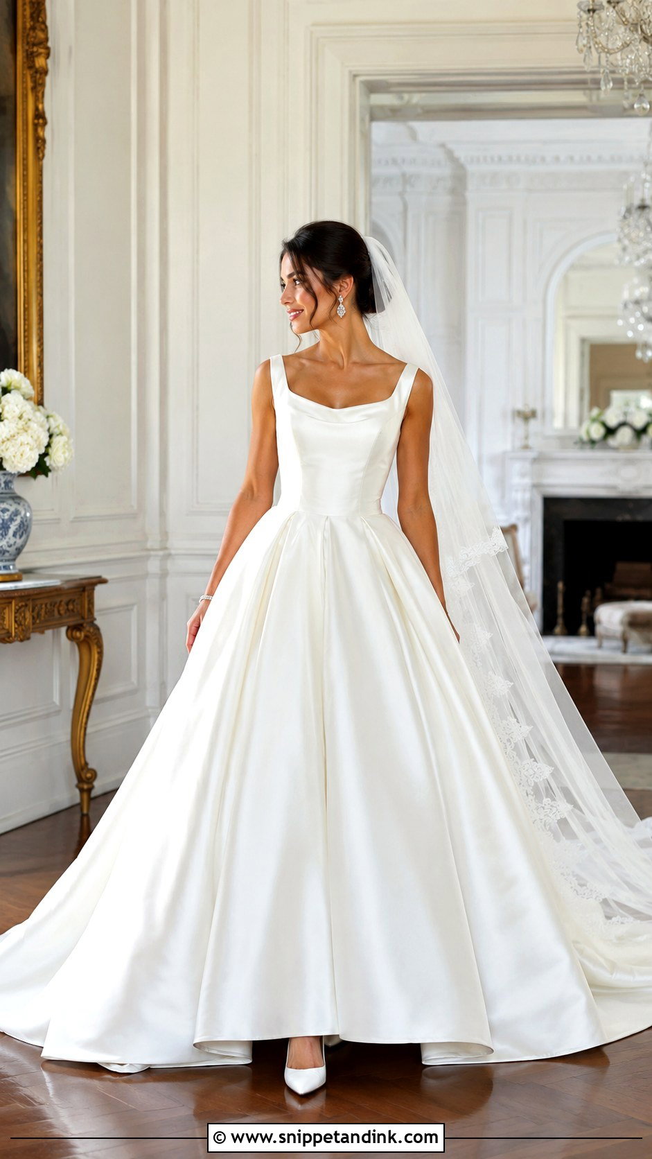 Italian Satin Ball Gown Wedding Dress - Snippet and Ink - 20 Italian Wedding Dresses