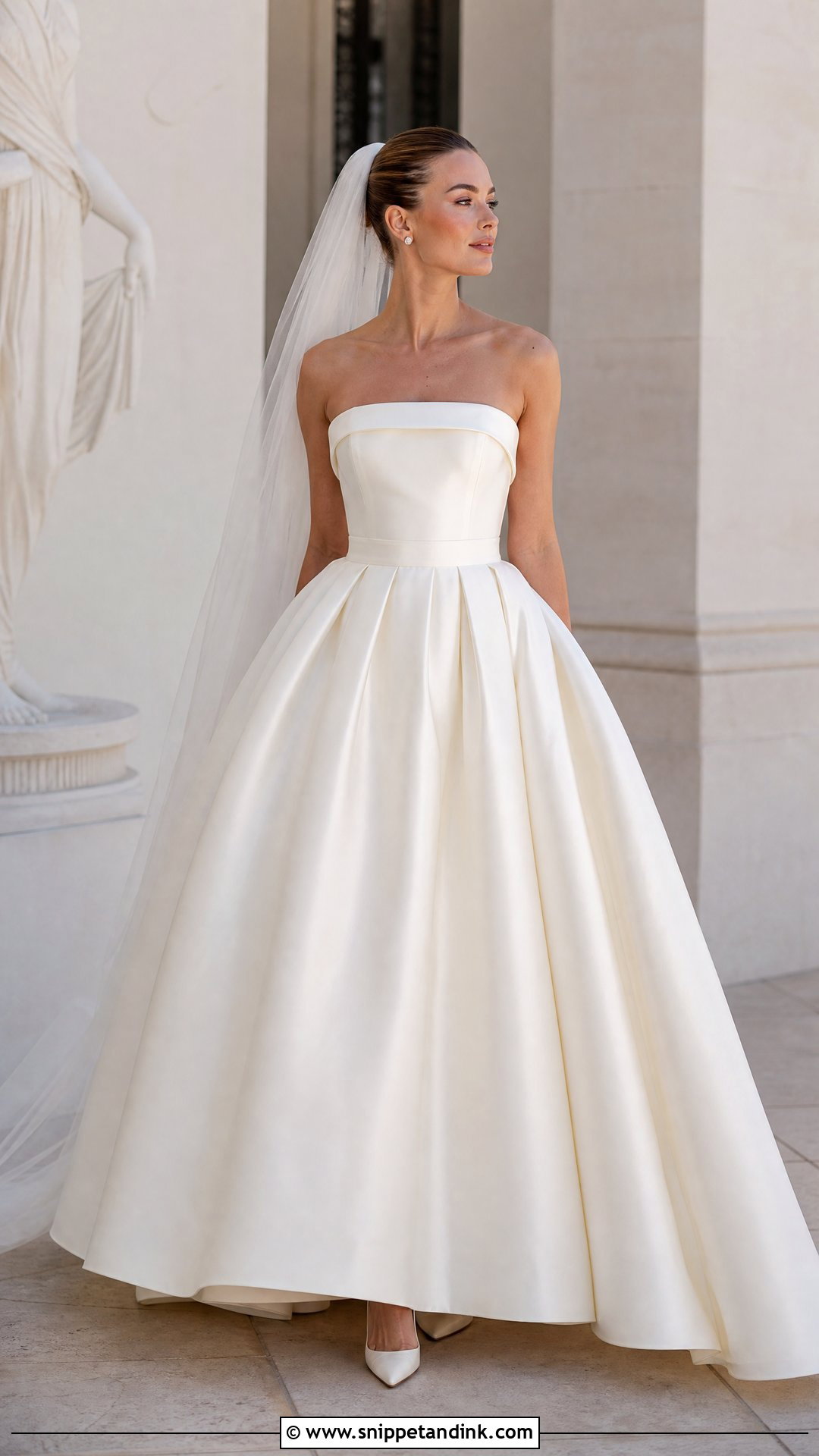 Italian Satin Ball Gown Wedding Dress - Snippet and Ink - 20 European Wedding Dress Ideas