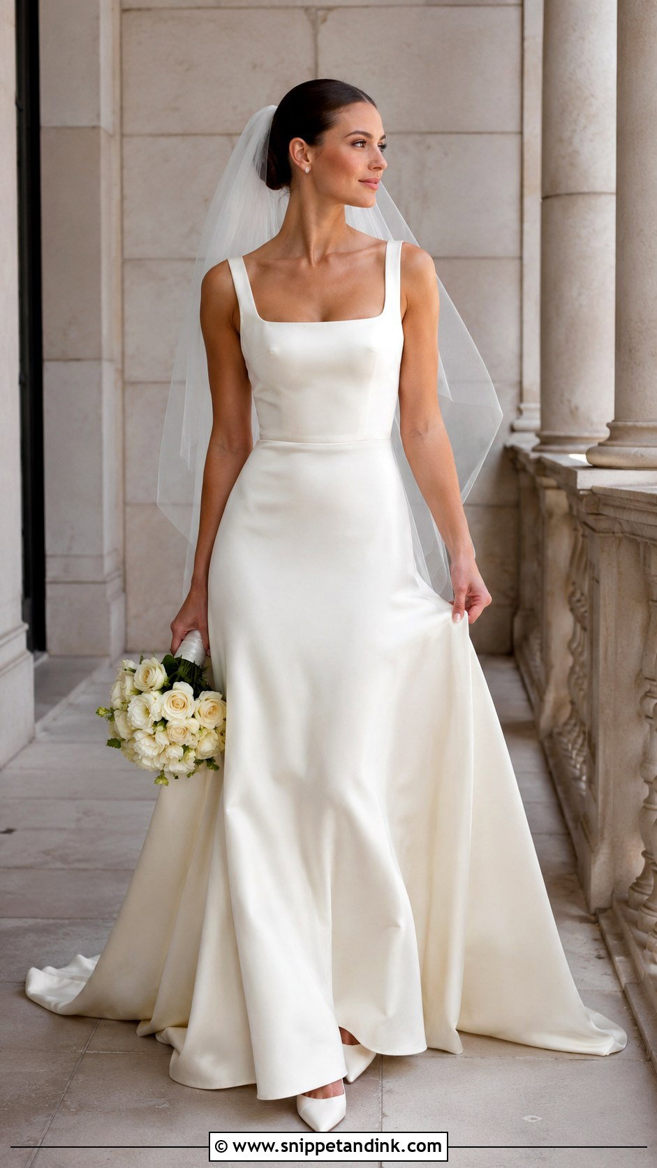 Italian Square Neck Wedding Dress - Snippet and Ink - 25 Italian Style Wedding Dress Ideas