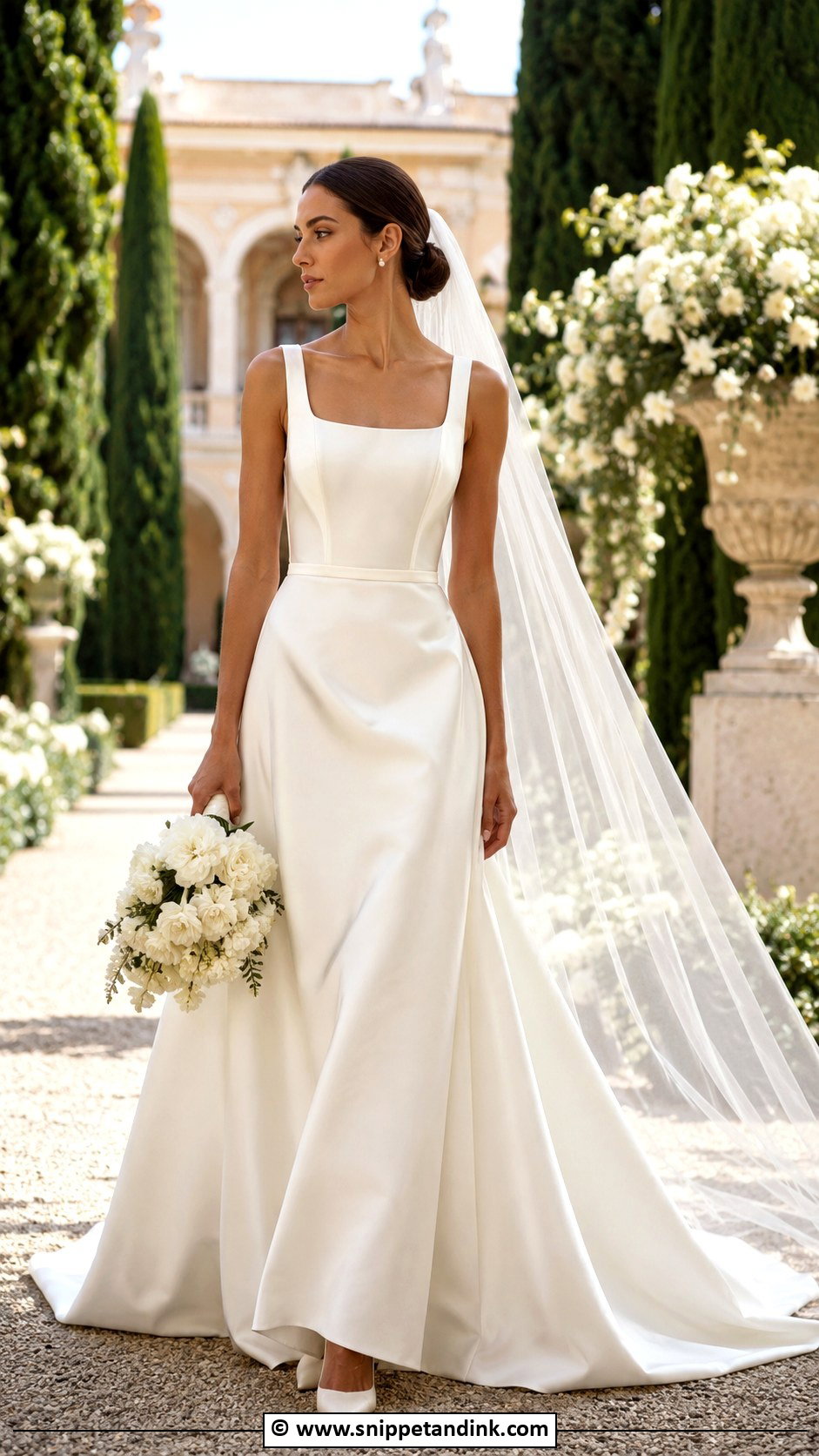 Italian Square Neck Wedding Dress - Snippet and Ink - 30 Italian Wedding Dress Ideas
