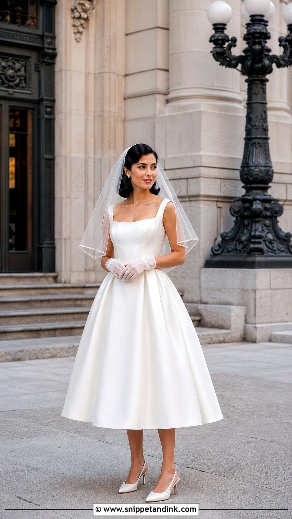 Italian Tea Length Wedding Dress - Snippet and Ink - 20 Italian Wedding Dresses