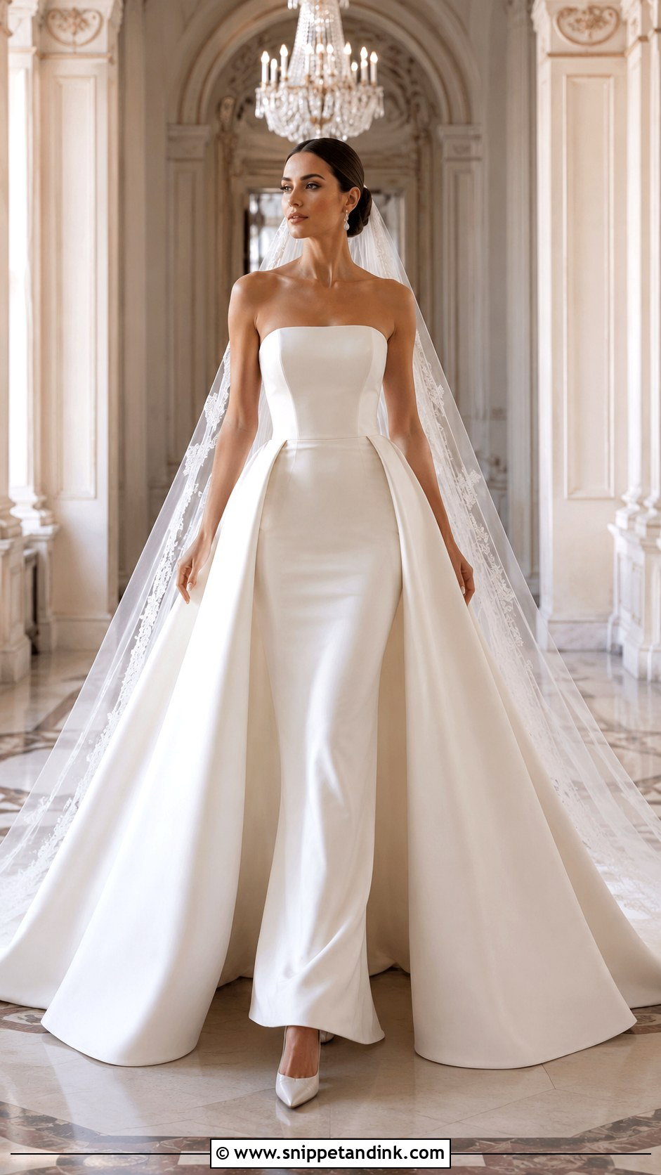Italian Wedding Dress With Detachable Overskirt - Snippet and Ink - 20 Italian Wedding Dresses