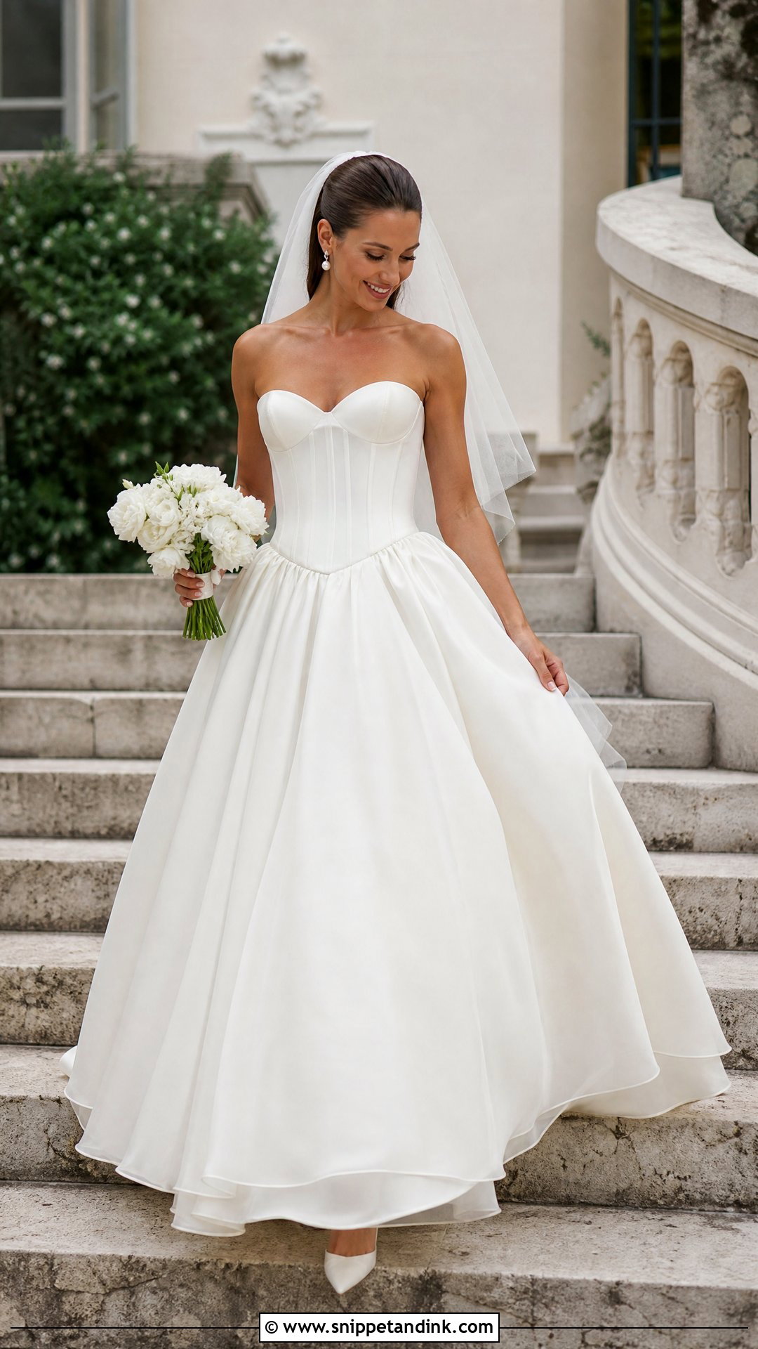 Italy Wedding Basque Waist Dress - Snippet and Ink - 25 Italy Wedding Dress Ideas