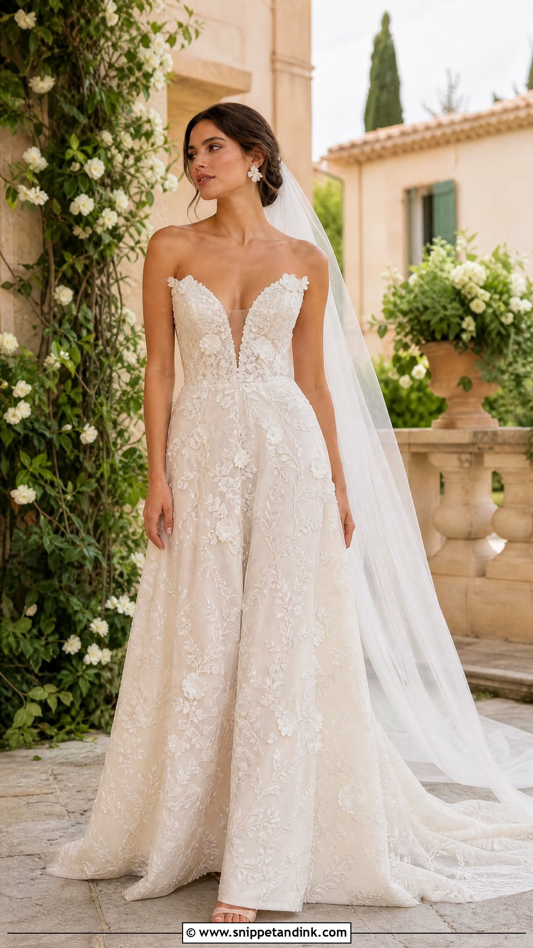 Italy Wedding Floral Embroidered Dress - Snippet and Ink - 25 Italy Wedding Dress Ideas