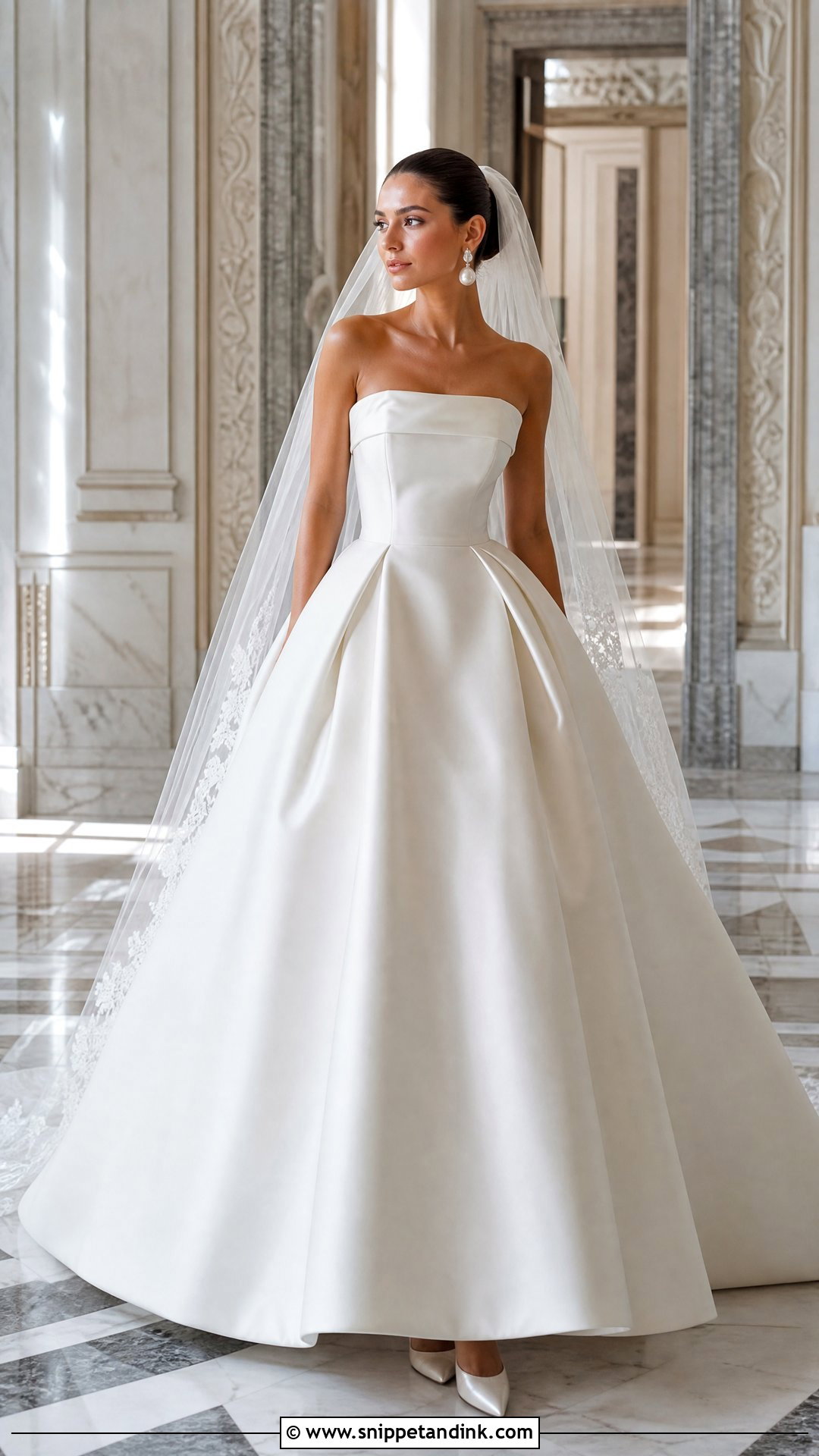 Italy Wedding Strapless Ball Gown - Snippet and Ink - 25 Italy Wedding Dress Ideas