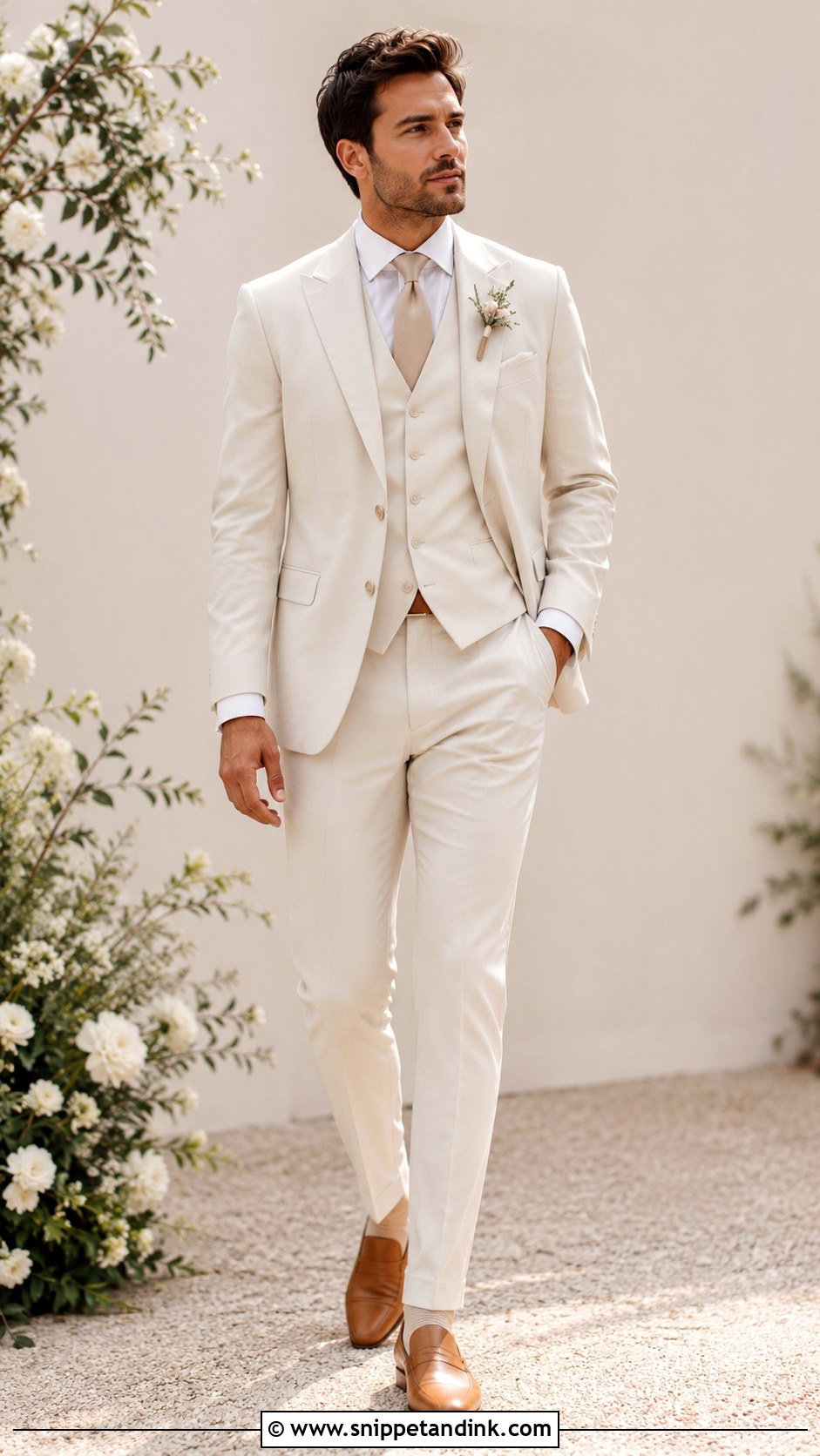 Ivory 3 Piece Wedding Suit - Snippet and Ink - 20 3 Piece Suit Wedding Ideas