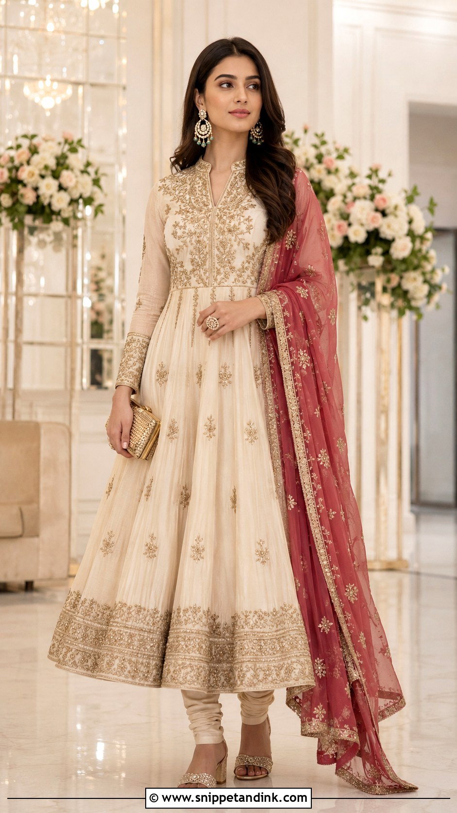Ivory Anarkali Punjabi Salwar Suit - Snippet and Ink - 20 Punjabi Salwar Suits Party Wear Wedding