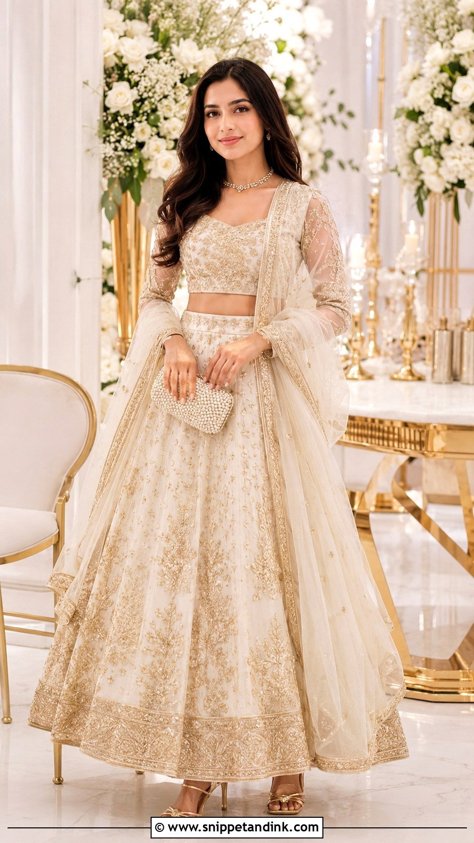 Ivory And Gold Ring Ceremony Outfit - Snippet and Ink - 30 Ring Ceremony Outfit Ideas