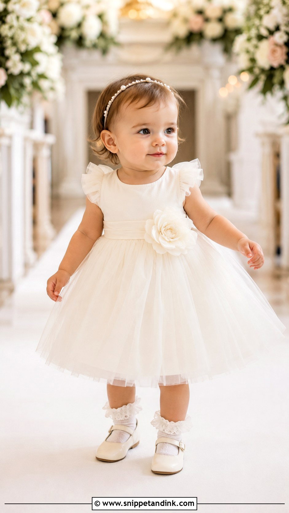 Ivory Baby Girl Wedding Dress - Snippet and Ink - 25 Baby Girl Dresses for Wedding