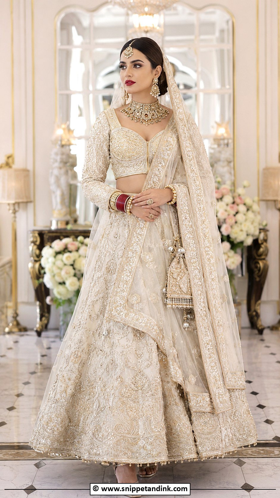 Ivory Barat Bride Lehenga - Snippet and Ink - 30 Barat Bride Ideas