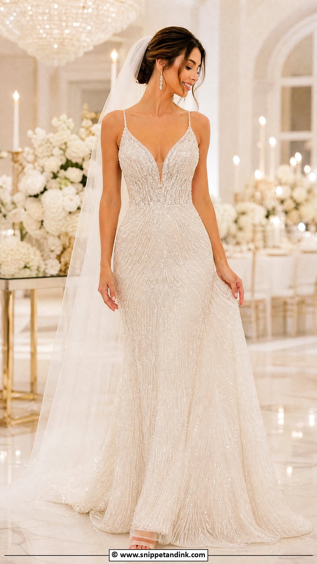 Ivory Beaded Wedding Dress - Snippet and Ink - 35 Ivory Wedding Dress Ideas