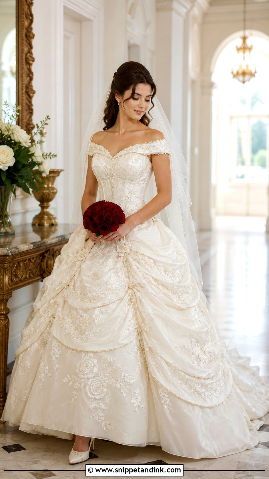 Ivory Belle Inspired Wedding Dress - Snippet and Ink - 20 Beauty and the Beast Wedding Dress Ideas