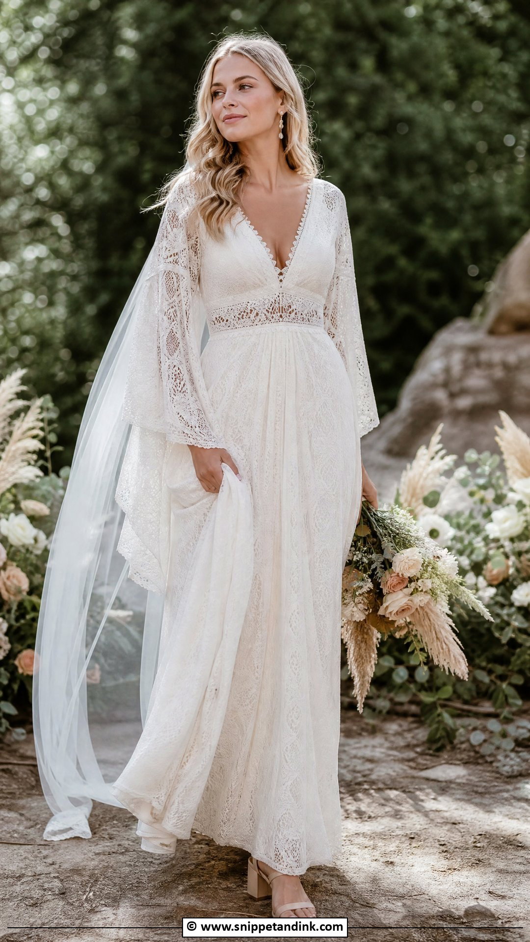 Ivory Boho Wedding Dress - Snippet and Ink - 35 Ivory Wedding Dress Ideas