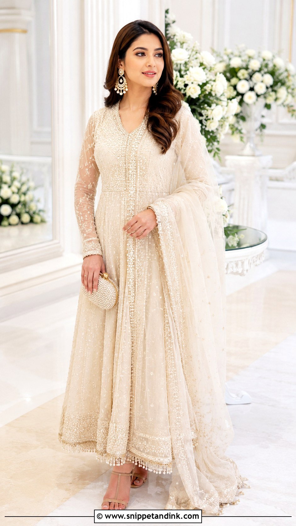 Ivory Bridal Anarkali - Snippet and Ink - 25 Bridal Anarkali Ideas