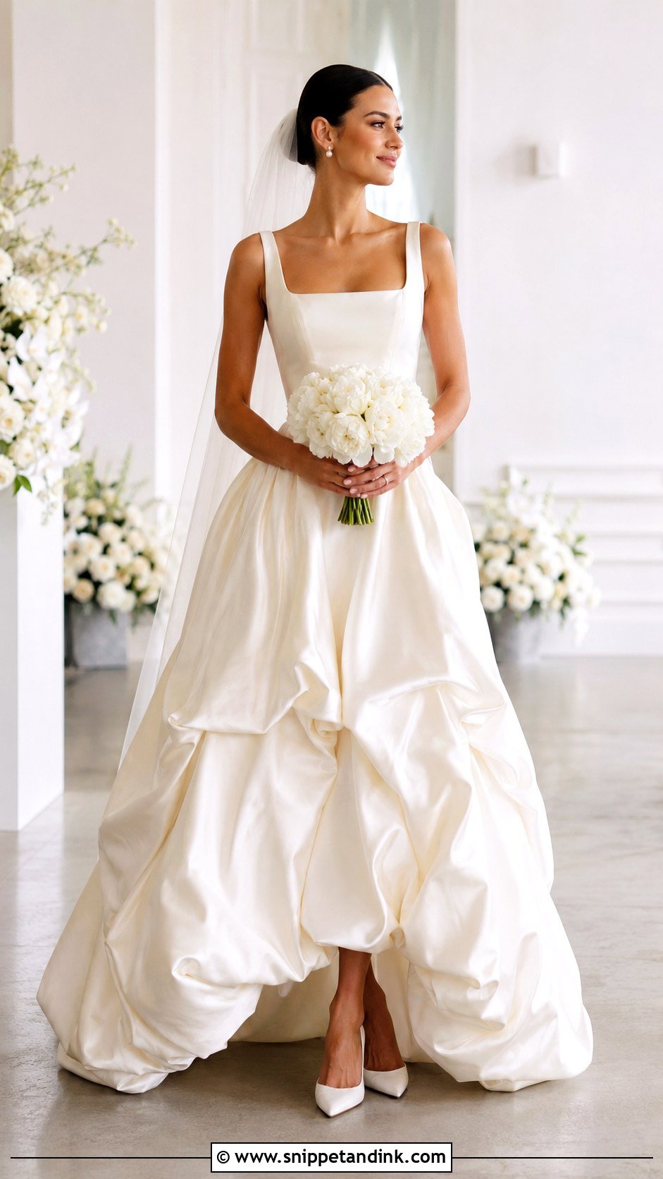 Ivory Bridal Balloon Gown - Snippet and Ink - 20 Balloon Gown Ideas