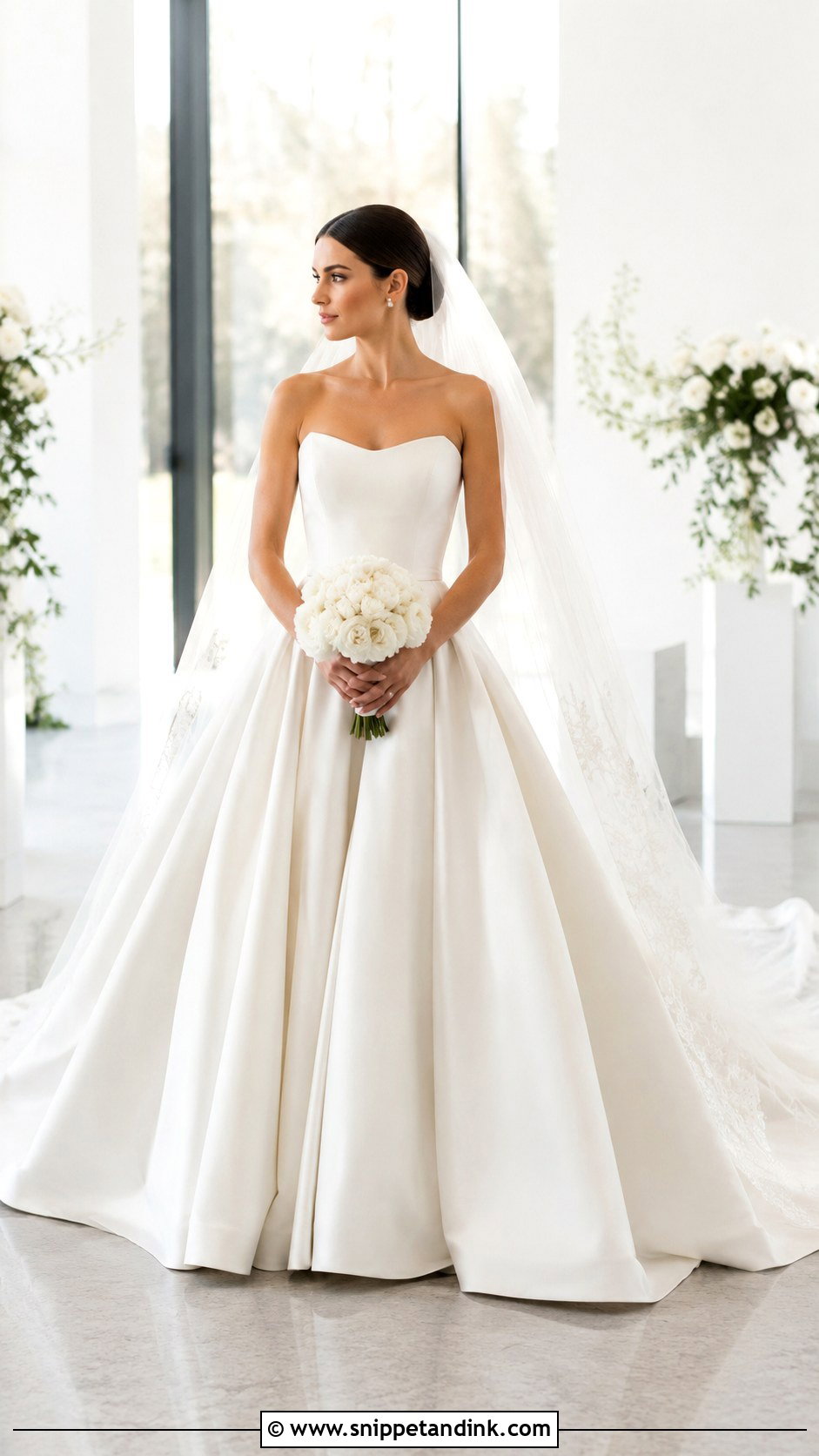 Ivory Bridal Drop Waist Ball Gown - Snippet and Ink - 20 Drop Waist Ball Gown Ideas