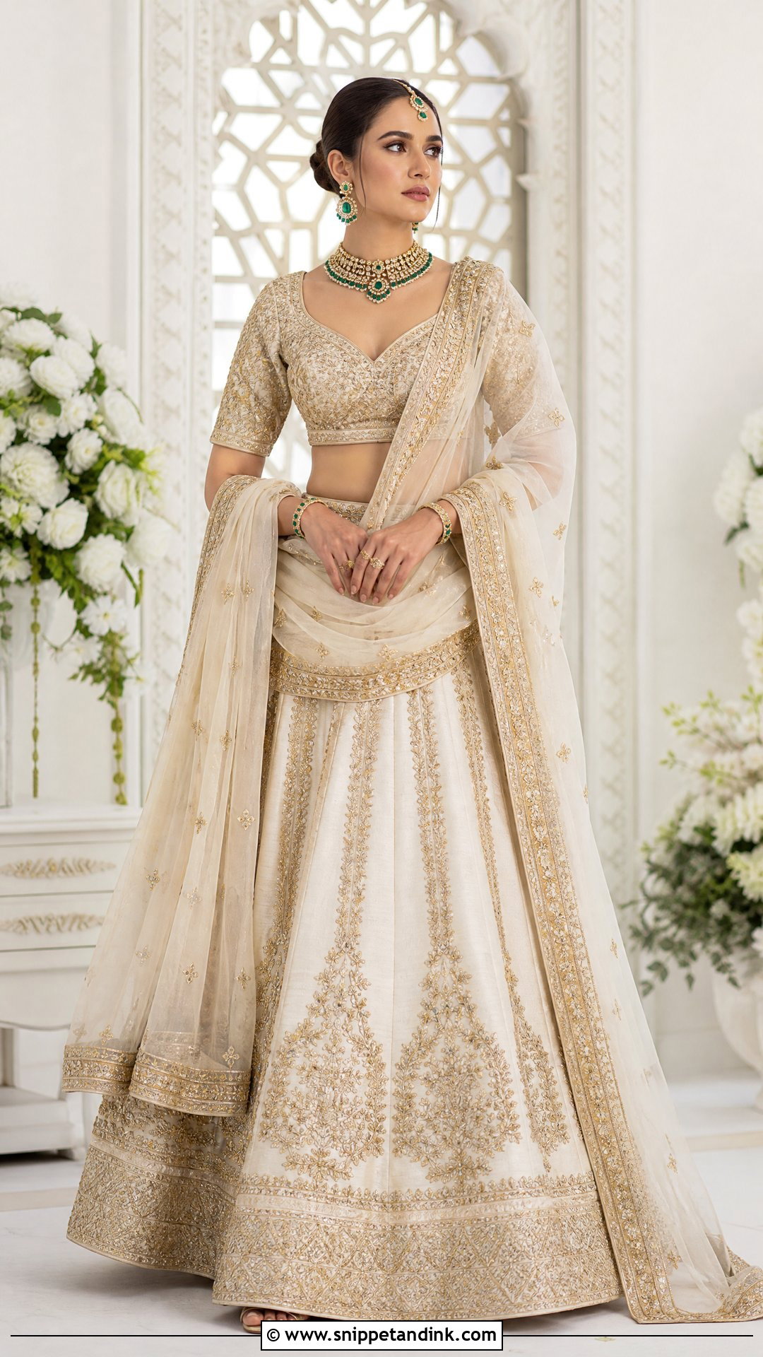 Ivory Bridal Lehenga Dress - Snippet and Ink - 25 Latest Indian Style Wedding Dresses