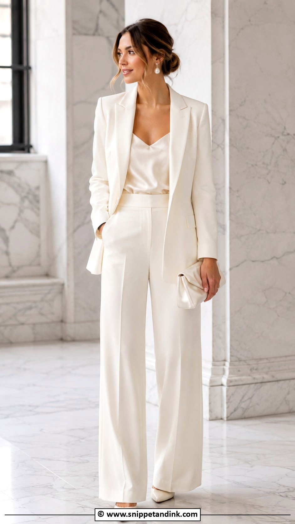 Ivory Bridal Pants Suit Wedding - Snippet and Ink - 25 Elegant Pants Suits Wedding