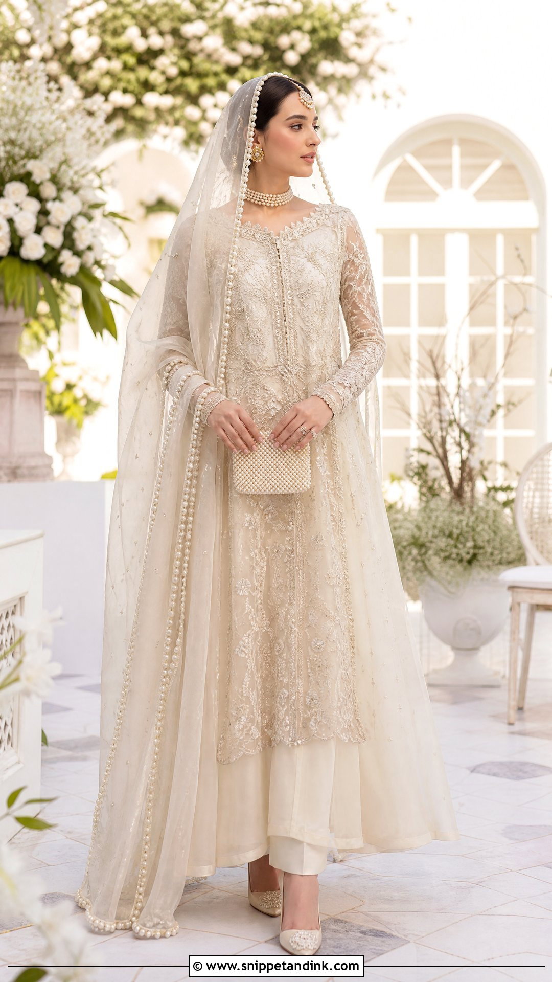 Ivory Bridal Pishwas Pakistani Wedding Dress - Snippet and Ink - 20 New Pakistani Wedding Dresses