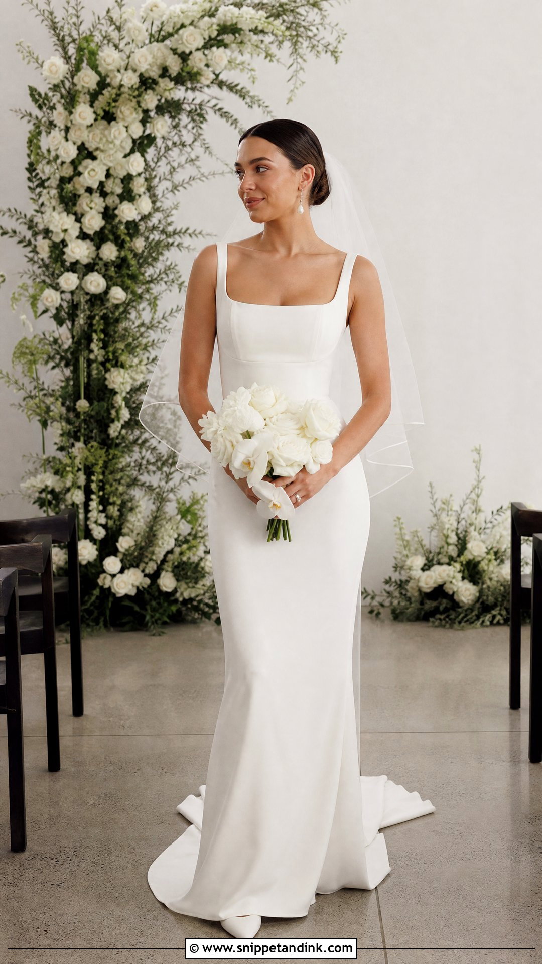 Ivory Bridal Sheath Gown Outfit - Snippet and Ink - 20 Sheath Gown Ideas