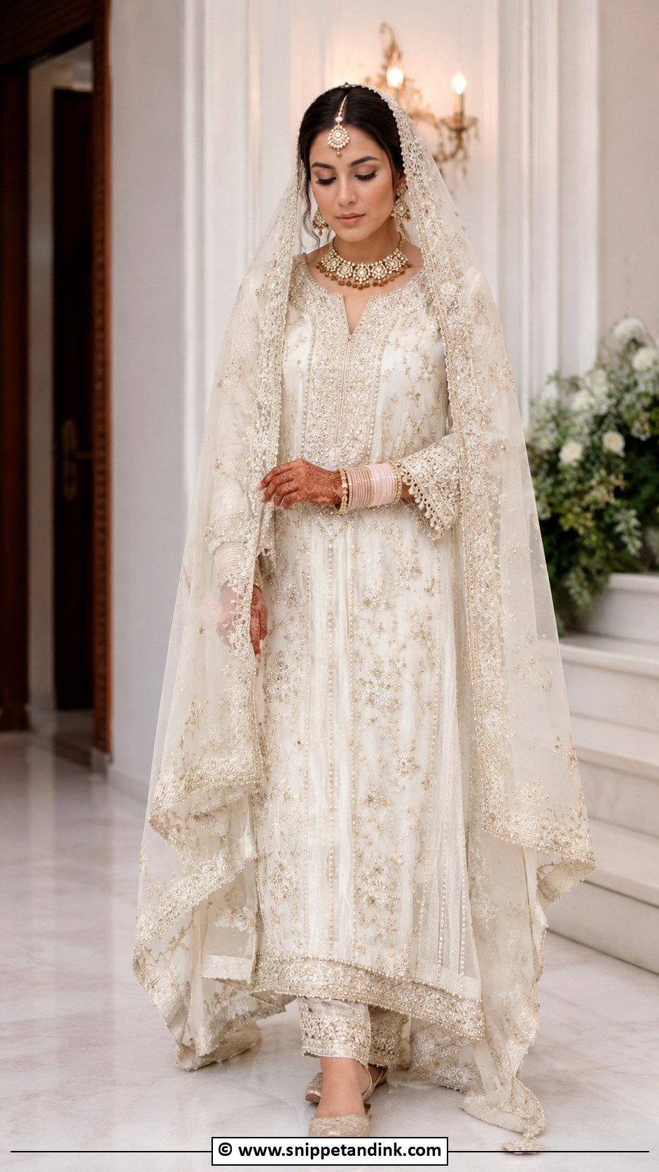 Ivory Bridal Suit For Anand Karaj - Snippet and Ink - 30 Anand Karaj Suit Ideas
