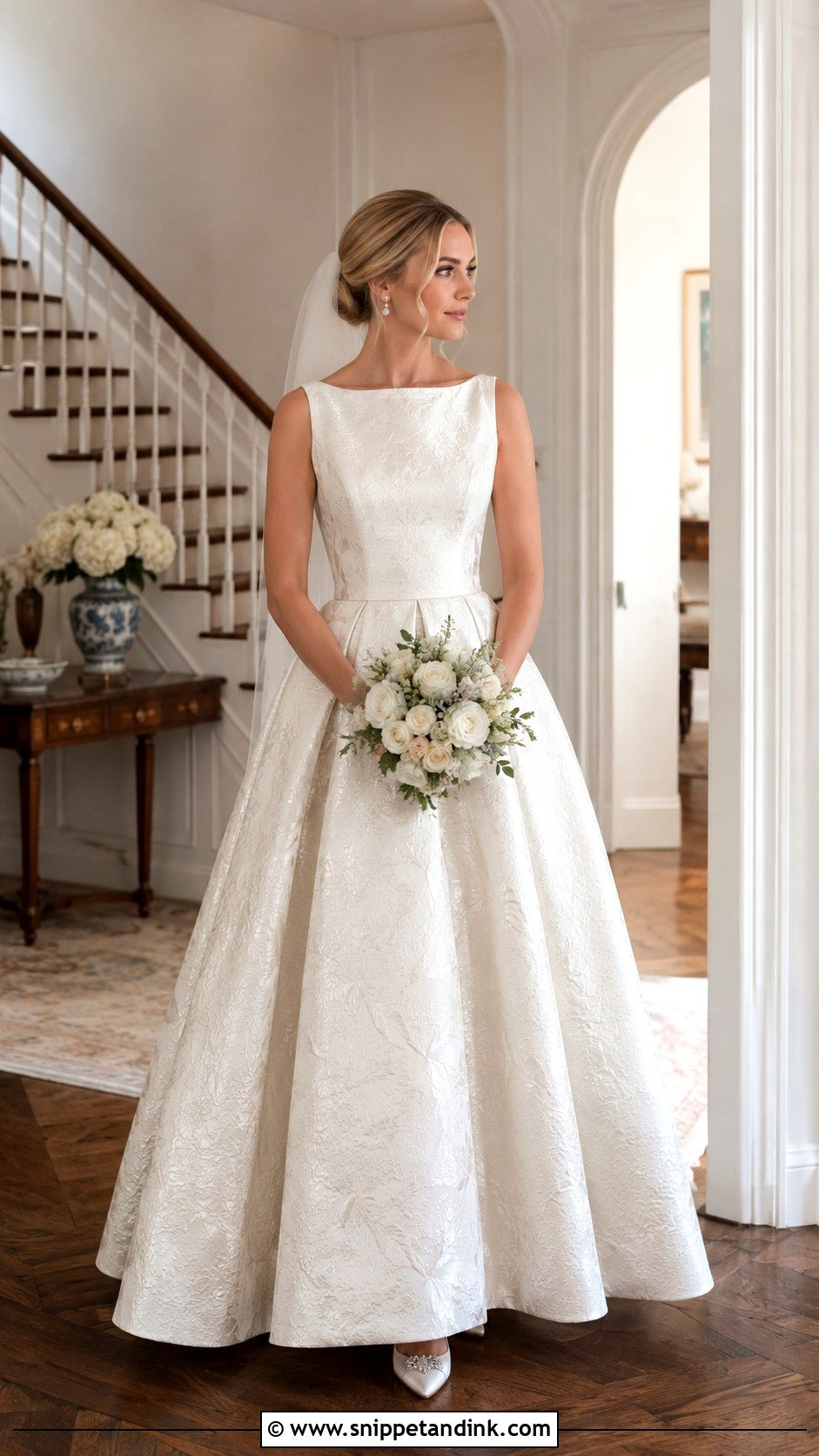 Ivory Brocade Wedding Dress - Snippet and Ink - 25 Brocade Wedding Dress Ideas