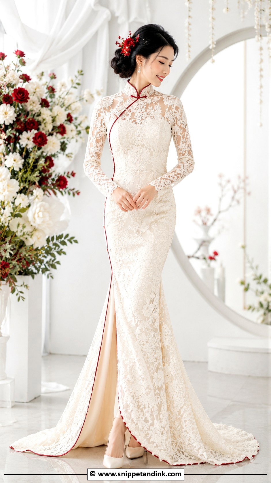 Ivory Chinese Wedding Dress - Snippet and Ink - 30 Chinese Wedding Dress Ideas