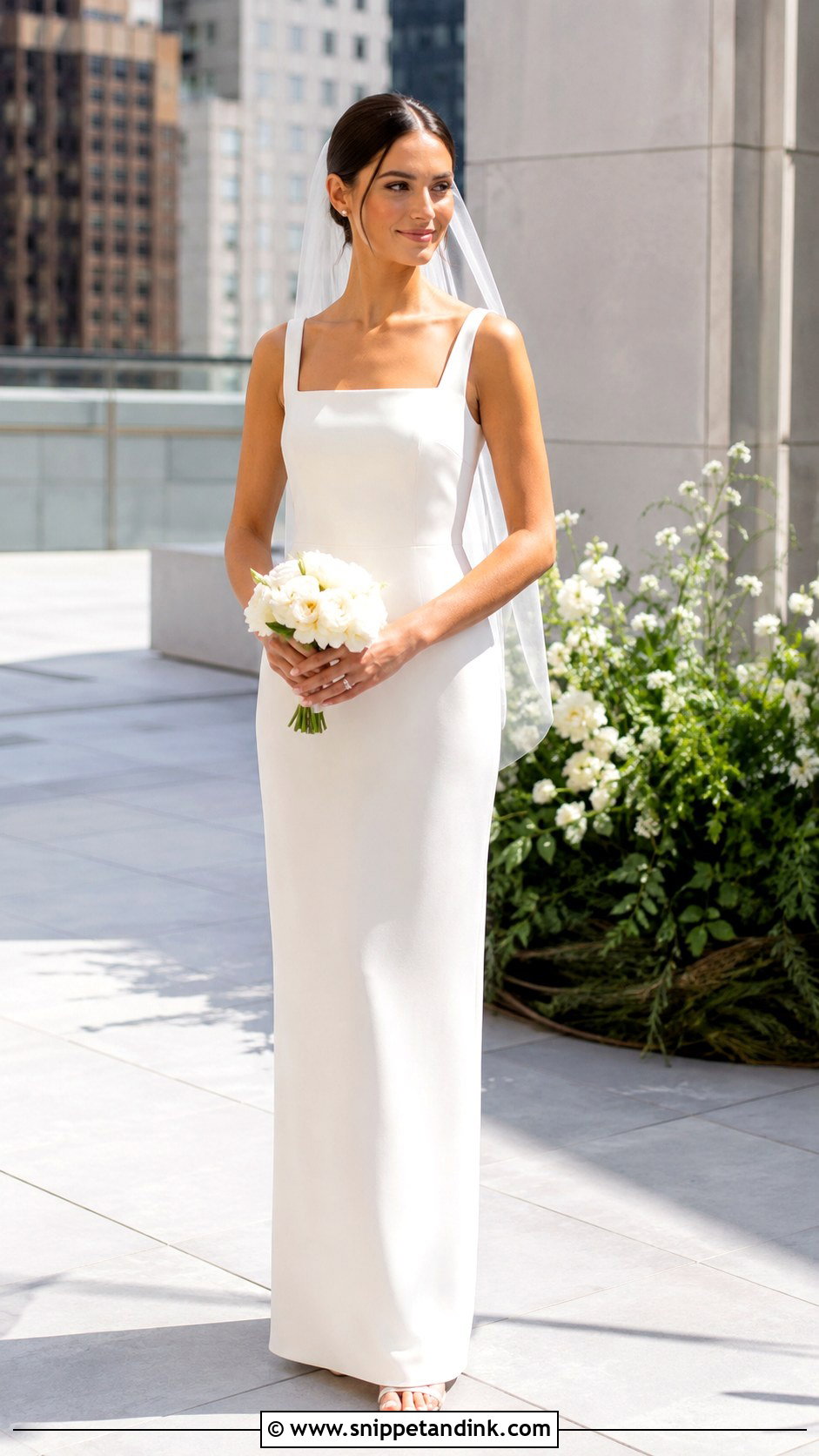 Ivory Column Wedding Dress - Snippet and Ink - 25 Simple Classic Wedding Dress Ideas
