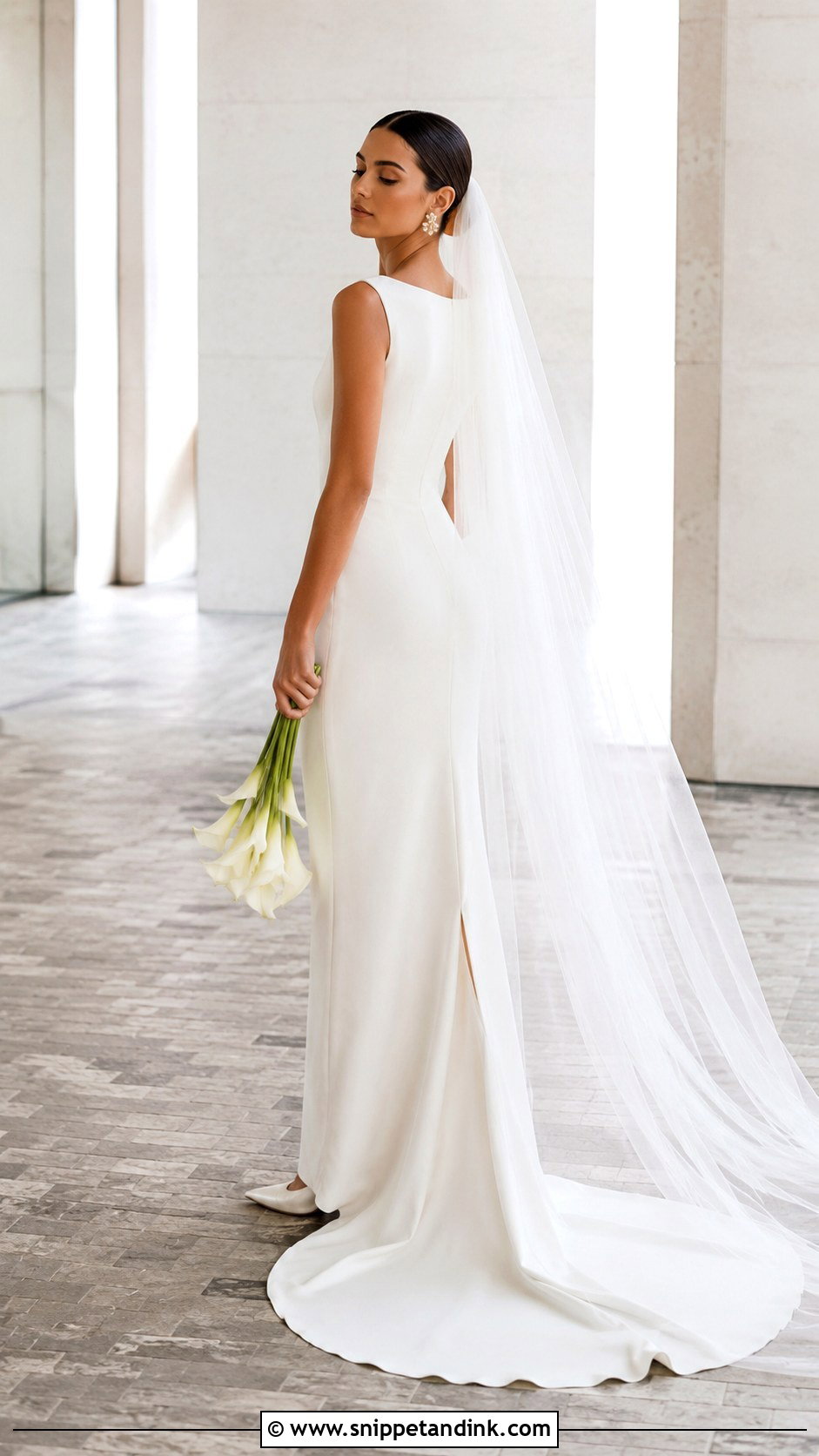 Ivory Column Wedding Gown - Snippet and Ink - 20 Ivory Wedding Gown Ideas