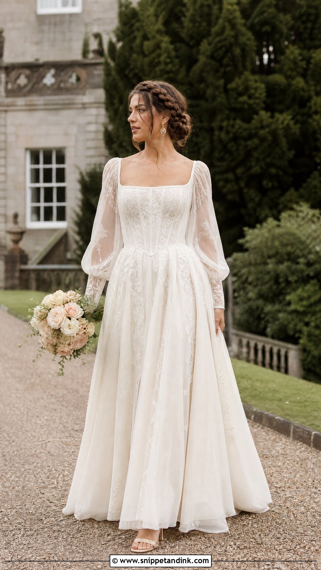 Ivory Corset Outlander Wedding Dress - Snippet and Ink - 20 Outlander Wedding Dress Ideas