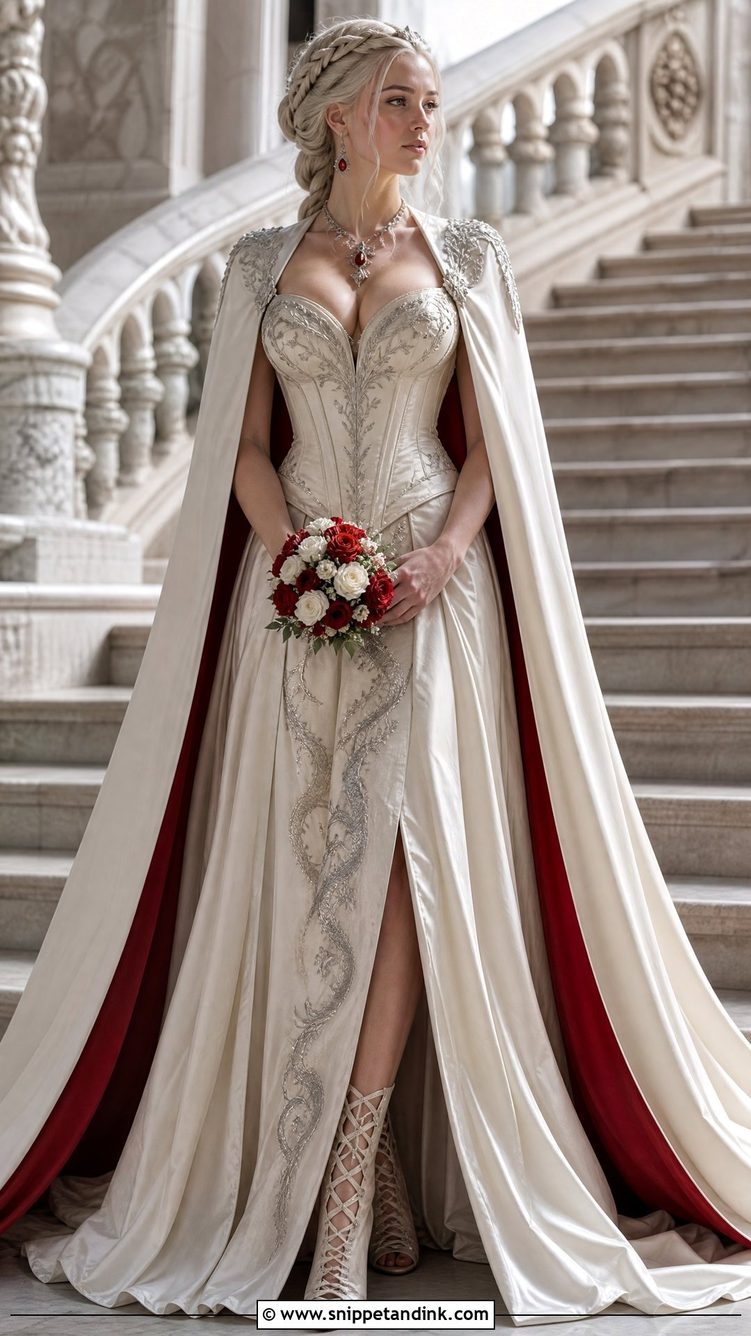 Ivory Corset Targaryen Wedding Dress - Snippet and Ink - 20 Targaryen Wedding Dress Ideas