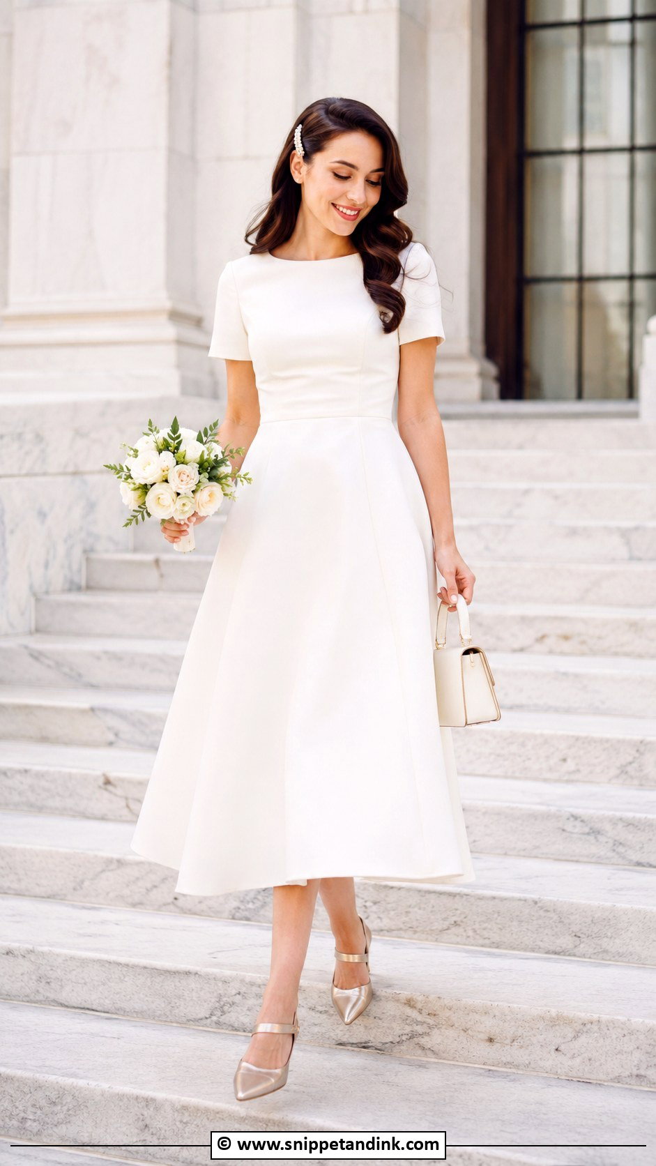 Ivory Courthouse Wedding Dress - Snippet and Ink - 30 Courthouse Wedding Dress Civil Ceremony Ideas