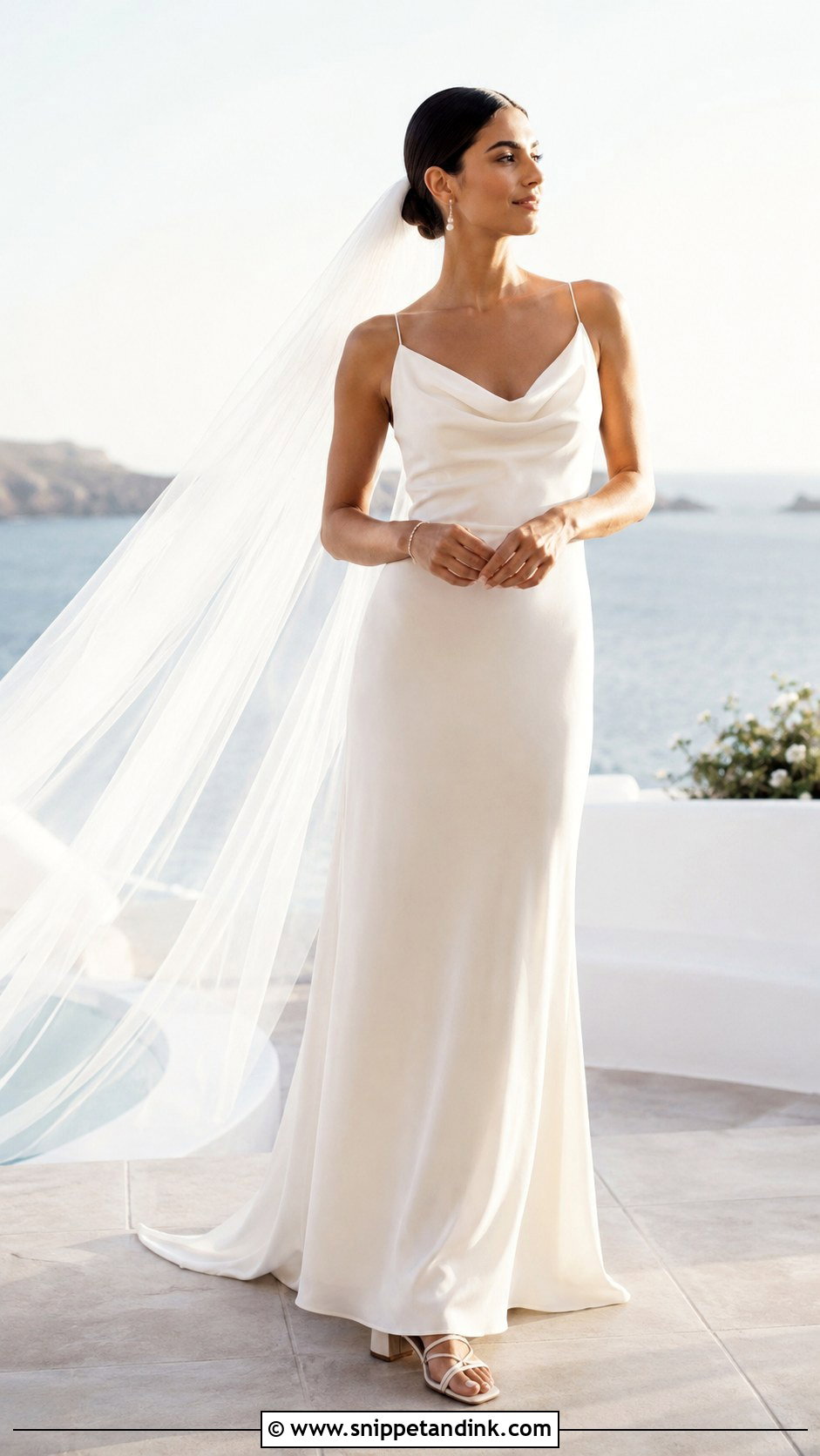 Ivory Cream Minimalist Slip Wedding Dress - Snippet and Ink - 20 Ivory Cream Wedding Dress Ideas