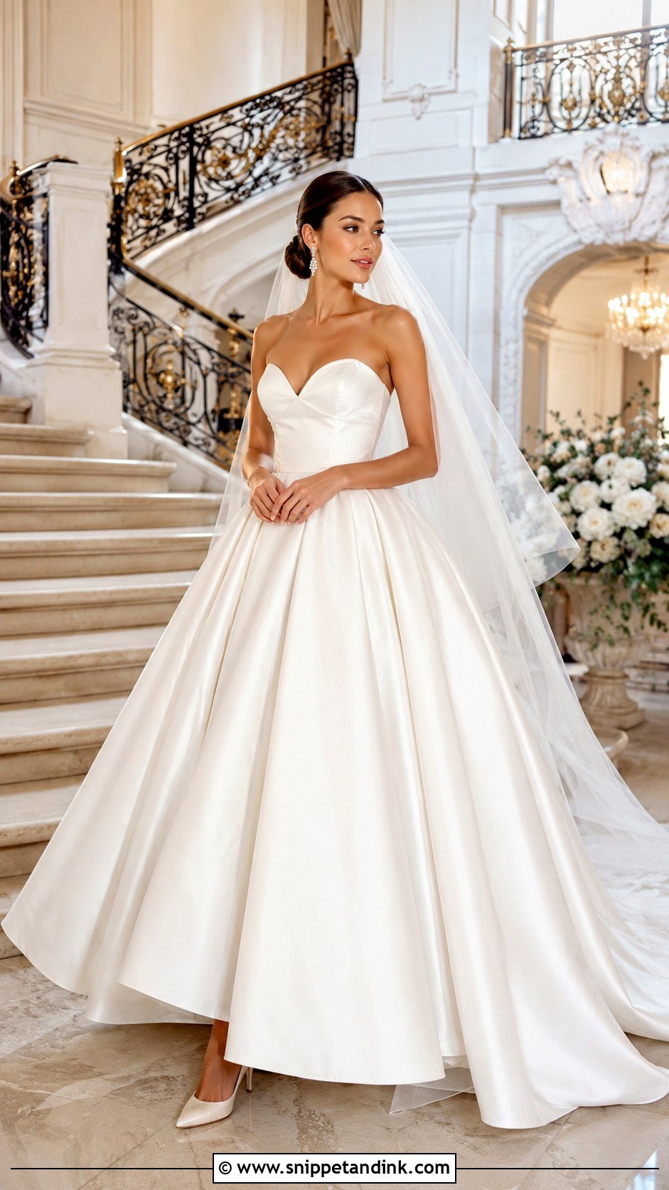 Ivory Cream Strapless Ball Gown Wedding Dress - Snippet and Ink - 20 Ivory Cream Wedding Dress Ideas
