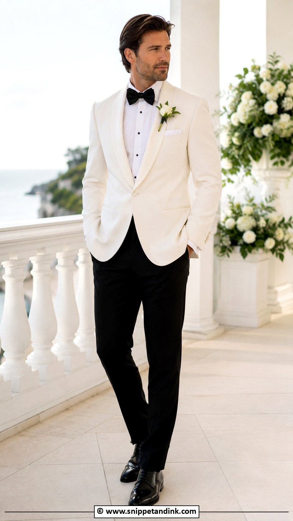 Ivory Dinner Jacket Hochzeitsanzug With Black Pants - Snippet and Ink - 25 Hochzeitsanzug Ideas